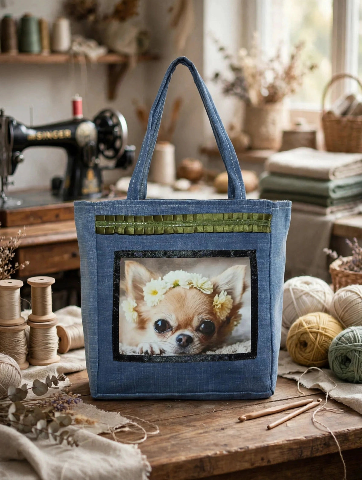 Borsa Jeans Chihuahua Foderata – Pezzo Unico