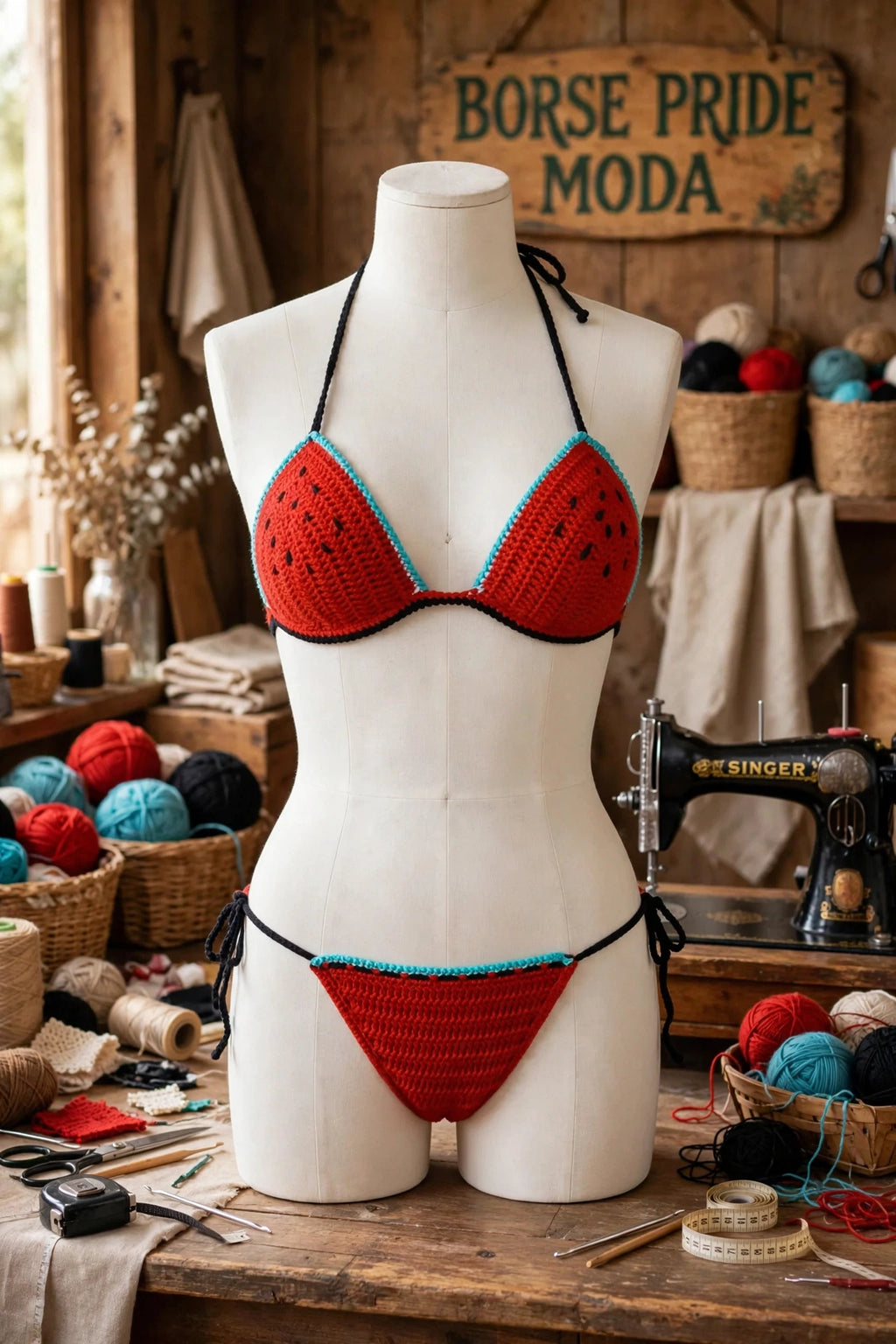 Bikini Anguria Uncinetto – Pezzo Unico
