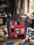 Borsa Patchwork Teschio Jeans – Pezzo Unico Red